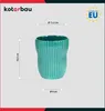 A turquoise ceramic pot with dimensions indicated by measurement lines and text. Voir les images du produit
