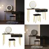 Vicco Schminktisch Zoey, 120 cm mit LED Spiegel und Hocker, Produktbild-Vorschau 7