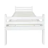 A white wooden bed frame shown from the front. Anteprima dell’immagine prodotto