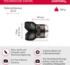 Samyang Weitwinkel Festbrennweite Objektiv 12mm F2.0 APS-C Produktbild-Vorschau 2