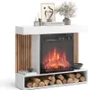 cheminée électrique Vicco Lynea Blanc 100cm avec effet de Voir les images du produit 7