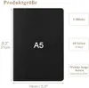 Notizbuch A5 liniert, 5 Stück schwarze Kraft Cover Produktbild-Vorschau 2