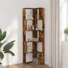 A corner bookshelf with books and decorative items. Náhled obrázku produktu