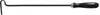A black fireplace poker with a black wooden handle against a white background. Anteprima dell’immagine prodotto