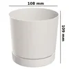 Blumentopf mit Untersetzer Ø10,8 cm Höhe 10,9 cm Rund Matt Produktbild-Vorschau 2