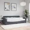 vidaXL Tagesbett mit Matratze Dunkelgrau 100x200 cm Samt Produktbild-Vorschau 2