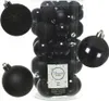 Weihnachtskugeln Kunststoff Mix 4-6cm 30er Set - Schwarz Produktbild-Vorschau 3