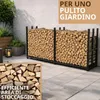 Scaffale per legna da ardere da esterno in metallo Anteprima dell’immagine prodotto 5