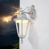 Außenwandlampe Aluminium Glas H: 50,5 cm IP44 in Weiß Gold Produktbild-Vorschau 1