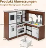 COSTWAY cucina ad angolo in legno, set da cucina per Anteprima dell’immagine prodotto 2