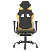 Gaming-Stuhl mit Massage & Fußstütze Schwarz Golden Produktbild-Vorschau 4