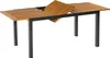 An extendable wooden table with a black metal frame, shown against a white background. Náhled obrázku produktu