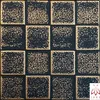 A close-up, repeating pattern of dark squares with textured gold borders, resembling tiles or wall panels. Produktbild-Vorschau