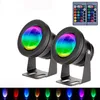 2er Set 10W LED Unterwasser RGB Strahler Wasserdicht Teich Produktbild-Vorschau 1
