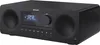 A black Sharp Hi-Fi system is shown from a slightly elevated front-left angle against a white background. Voir les images du produit