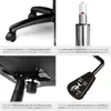 Collage of close-up images showing different parts and features of an office chair, with accompanying German text descriptions. Produktbild-Vorschau