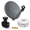 PremiumX 45cm SAT Antenne Stahl Schüssel Twin LNB 10m Kabel Produktbild-Vorschau 1