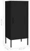 vidaXL Armoire de stockage noire 42,5x35x101,5 cm Acier Voir les images du produit 7
