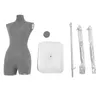 120-210cm Mannequin Femme Réglable Autoportant Gris Forme Voir les images du produit 7
