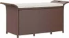 vidaXL Gartenbank mit Kissen Braun 116x46x57 cm Poly Rattan Produktbild-Vorschau 1