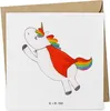 Mr. & Mrs. Panda faltkarte Einhorn Super - Weiß - Geschenk, Produktbild-Vorschau 1