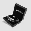 SERASAR | Bracelet en cuir pour hommes [Proud] avec argent Voir les images du produit 2
