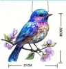 GKA Sonnenfänger Vogel auf Blumenast 20 cm Buntglas Produktbild-Vorschau 3