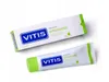 A tube of VITIS Orthodontic toothpaste and its box are displayed on a white background. Produktbild-Vorschau
