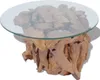 vidaXL Table basse en bois massif teck bois flotté 60 cm Voir les images du produit 4