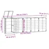 vidaXL Pojemnik na odpady do 5 ton czarny 345x79x117 cm Podgląd zdjęcia produktu 7