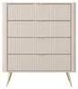 Highboard Kommode Lante 88 cm – 4 Schubladen – Beige / Produktbild-Vorschau 2