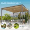 Outsunny Pavillon Pergola, Polyester, Beige, 275x295x238 Produktbild-Vorschau 6