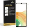 A product box for a screen protector is shown next to a smartphone with a screen protector applied. Produktbild-Vorschau