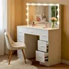 CLP Schminktisch Ginny Spiegel 110x55 cm LED 3 Licht-Modi Produktbild-Vorschau 3