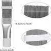 A product shot of a fin comb set with measurement indicators. Produktbild-Vorschau
