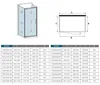 AICA U-form Duschkabine 90x185cm Pendeltür Schwingtür mit Produktbild-Vorschau 5