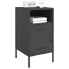 vidaXL Table de nuit noire 36x39x68 cm acier Voir les images du produit 4