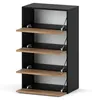 Schuhschrank Wotan aus schwarzer Eiche, 60 cm, Regalständer Produktbild-Vorschau 3