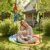 Balançoire-nid Relaxdays, balançoire suspendue ronde, avec Voir les images du produit 3