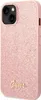 A pink glitter phone case with a gold 'Guess' logo. Produktbild-Vorschau