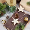 10 Holzsterne Stern Weihnachtsanhänger aus Holz 7 cm braun Produktbild-Vorschau 3