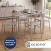 CASARIA® Esstisch mit 4 Stühlen Holz 5-tlg Set Metall Produktbild-Vorschau 7