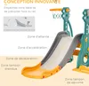 HOMCOM Toboggan et balançoire pour enfants 4 en 1, aire de Voir les images du produit 4