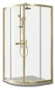 Box doccia semicircolare 90x90 oro spazzolato cristallo Anteprima dell’immagine prodotto 7