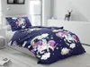 A bedroom scene with a bed made with unicorn-themed bedding. Produktbild-Vorschau