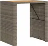 vidaXL 3-tlg. Gartenbar-Set mit Kissen Grau Poly Rattan Produktbild-Vorschau 5