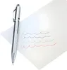 A silver multi-color ballpoint pen is shown on a white surface with lines drawn on it. Podgląd zdjęcia produktu