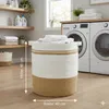 Celley Wäschekorb aus Baumwollseil 45 cm – Braun & Weiß Produktbild-Vorschau 5