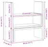 vidaXL Stolní organizér nastavitelný dub Sonoma 40x17x41 cm Náhled obrázku produktu 8
