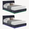 Lit rembourré LED "Tröstiar" avec coffre de lit et matelas Voir les images du produit 11